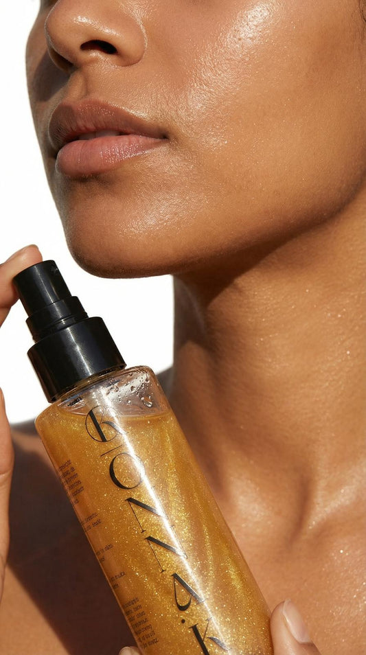 Huile sèche scintillante SPF 15